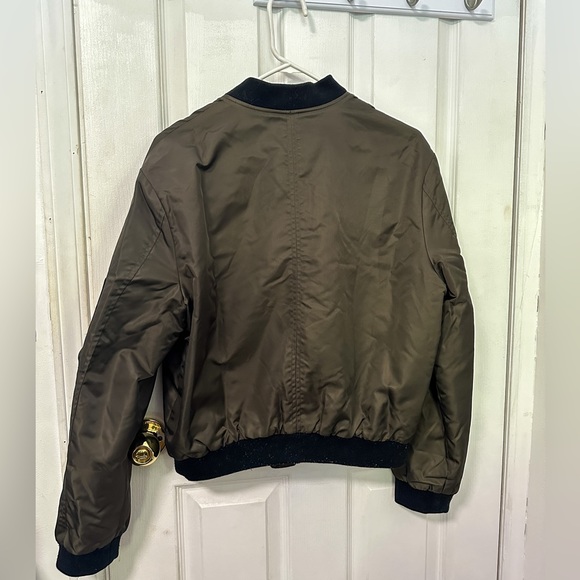 Zara Bomber Jacket - Olive Green - Picture 2 of 3